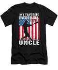 2 My Favorite Baseball Player Calls Me Uncle Baseball USA Flag Dhbubble T-Shirt