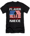 2 My Favorite Player Calls Me Niece Baseball USA Flag Dhbubble T-Shirt