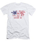 2 Patriotic USA Lacrosse Flag 1967 Kanig Designs T-Shirt