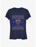 Marvel Guardians of the Galaxy Holiday Special Ugly Christmas Sweater Girls T-Shirt
