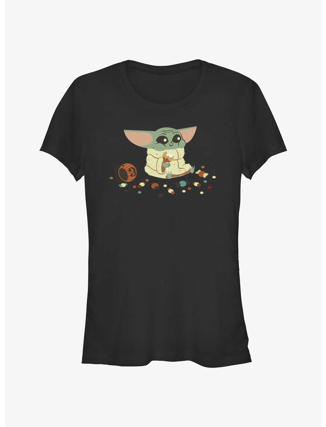 Star Wars The Mandalorian Grogu Eating Candies Girls T-Shirt