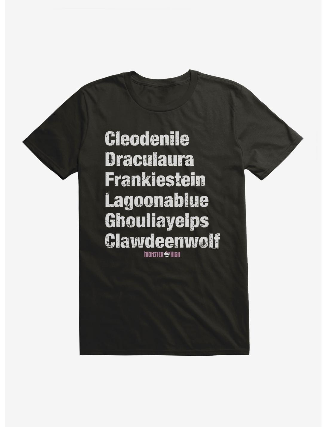 Monster High Monster Names T-Shirt