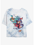 Disney Aladdin Magic Sky Tie-Dye Girls Crop T-Shirt