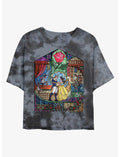 Disney Beauty and the Beast Glass Beauty Tie-Dye Girls Crop T-Shirt