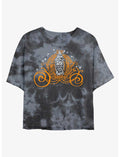 Disney Cinderella Pumpkin Carriage Tie-Dye Girls Crop T-Shirt