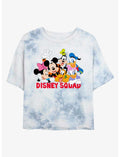 Disney Mickey Mouse Disney Squad Tie-Dye Girls Crop T-Shirt