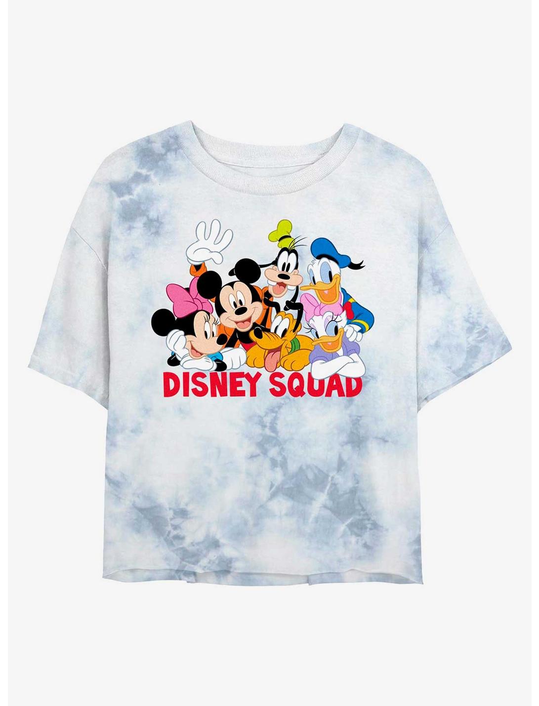 Disney Mickey Mouse Disney Squad Tie-Dye Girls Crop T-Shirt