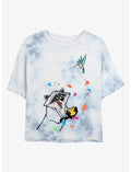 Disney Pocahontas Meeko and Flit Tie-Dye Girls Crop T-Shirt