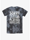 Nintendo Playing Mario Kart Tie-Dye T-Shirt