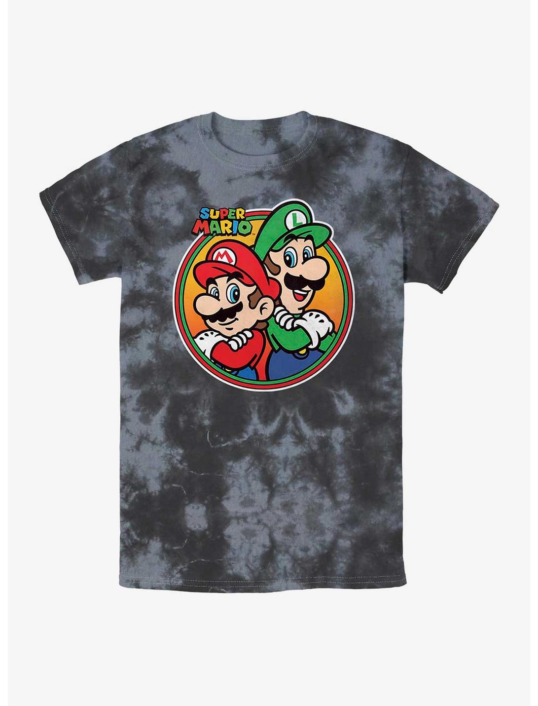 Nintendo Super Bros Mario and Luigi Tie-Dye T-Shirt