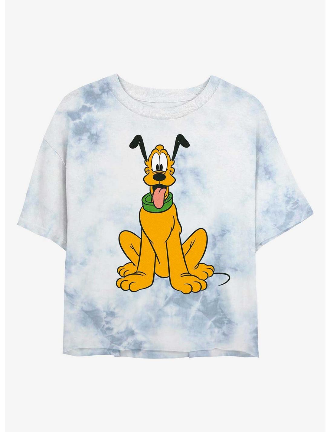 Disney Pluto Traditional Pluto Tie-Dye Girls Crop T-Shirt