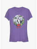 Disney 101 Dalmatians Puppy Christmas Wreath Girls T-Shirt