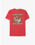 Star Wars Silent Night Jedi Knight Wreath T-Shirt