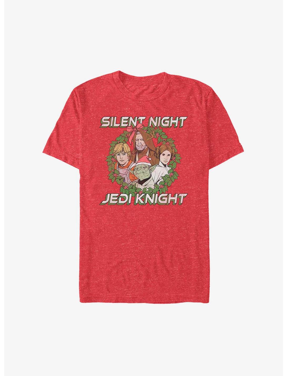 Star Wars Silent Night Jedi Knight Wreath T-Shirt