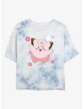 Pokemon Clefairy Fairy Dance Tie-Dye Girls Crop T-Shirt
