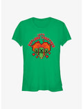 Minecraft Creeper Heart Attack Girls T-Shirt