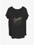 Fender Checkered Logo Girls T-Shirt Plus Size