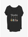 Fender Guitar Lineup Girls T-Shirt Plus Size