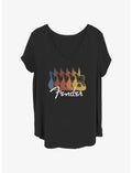 Fender Retro Guitar Girls T-Shirt Plus Size