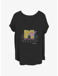 MTV Grid Logo Girls T-Shirt Plus Size