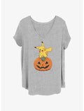 Pokemon Pikachu Pumpkin Girls T-Shirt Plus Size