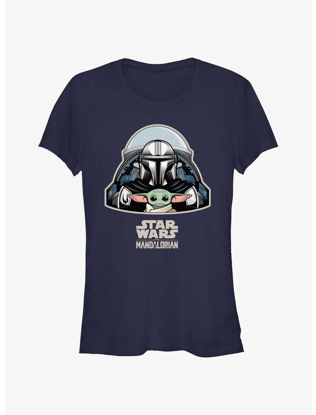 Star Wars The Mandalorian Mando & Grogu Cockpit Girls T-Shirt