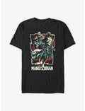 Star Wars The Mandalorian Grunge Rock Star Poster T-Shirt