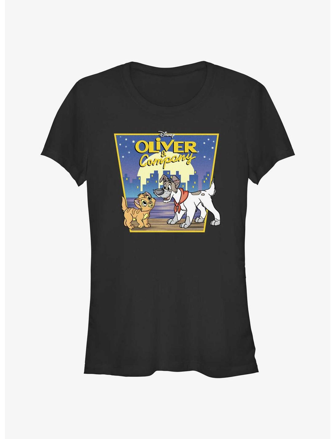Disney Oliver & Company City Lights Poster Girls T-Shirt
