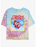 Kirby Starry Parasol Tie-Dye Girls Crop T-Shirt