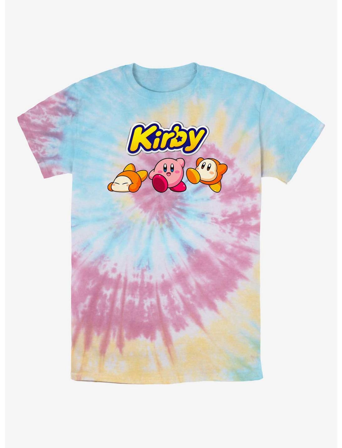 Kirby and Waddle Dee Logo Tie-Dye T-Shirt