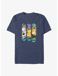 Pokemon MewTwo, Pikachu, and Psyduck Skateboard Deck Art Big & Tall T-Shirt