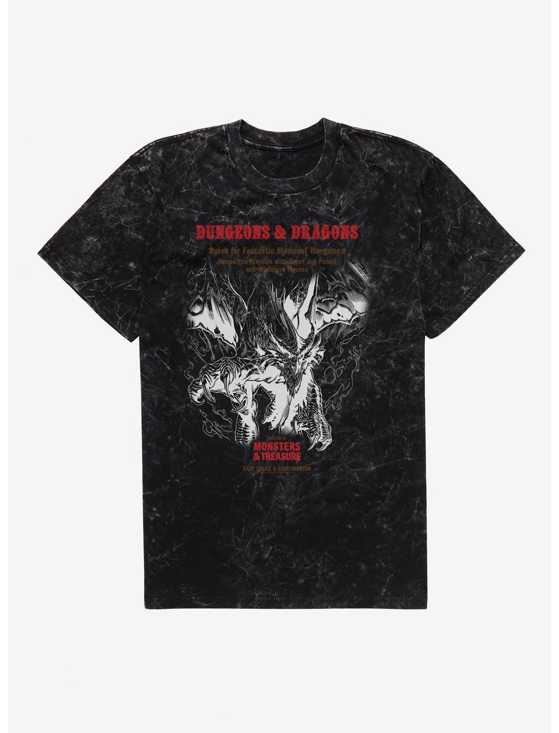Dungeons & Dragons Monsters And Treasure Book Mineral Wash T-Shirt