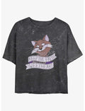 Disney The Rescuers Down Under Rufus The Cat Keep The Faith Sweetheart Mineral Wash Girls Crop T-Shirt