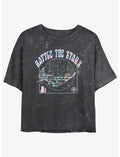 Disney Treasure Planet Rattle The Stars Argentum Ship Schematics Mineral Wash Girls Crop T-Shirt