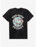 Bee And Puppycat Too Cute To Poot Mineral Wash T-Shirt