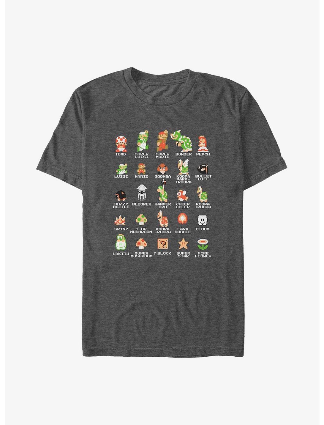 Nintendo Mario Pixel Cast Big & Tall T-Shirt