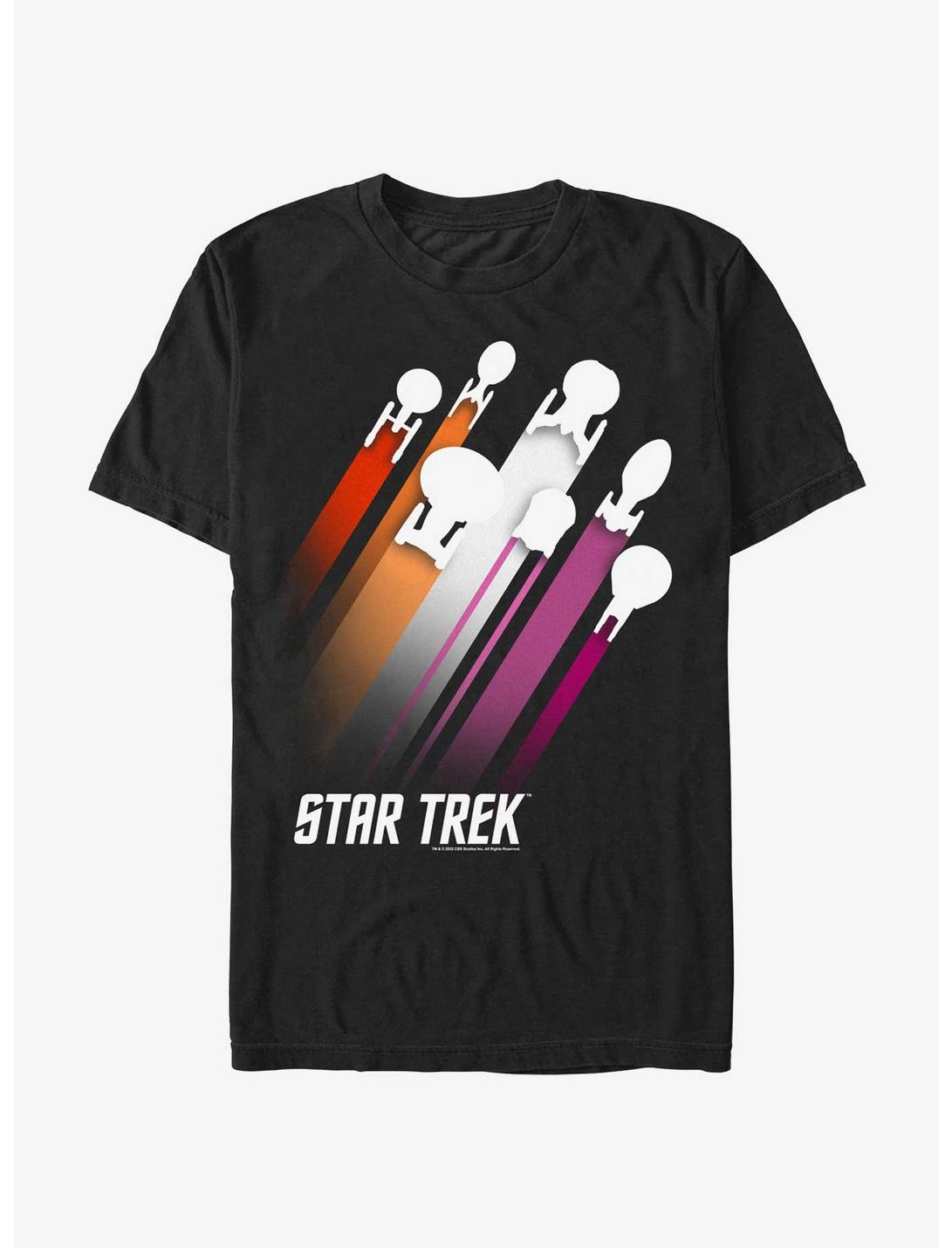 Star Trek Lesbian Flag Streaks Pride T-Shirt