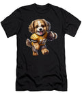 3 American Football Puppy Touchdown Quarterback Linebacker Dog Heidi Joyce T-Shirt