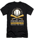 3 Funny Softball Batter Pitcher Catcher Softball Crazy Squirrel T-Shirt