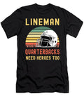 3 Lineman Because Quarterbacks Need Heroes Abhishek Mandal T-Shirt