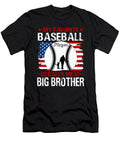 3 My Favorite Baseball Catcher Calls Me Big Brother Baseball USA Flag Dhbubble T-Shirt