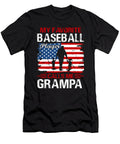 3 My Favorite Baseball Player Calls Me Grampa Baseball USA Flag Dhbubble T-Shirt