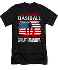 3 My Favorite Baseball Player Calls Me Great Grandpa Baseball USA Flag Dhbubble T-Shirt