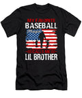 3 My Favorite Baseball Player Calls Me Lil Brother Baseball USA Flag Dhbubble T-Shirt