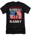 3 My Favorite Baseball Player Calls Me Nanny Baseball USA Flag Dhbubble T-Shirt