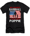 3 My Favorite Baseball Player Calls Me Poppie Baseball USA Flag Dhbubble T-Shirt