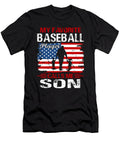 3 My Favorite Baseball Player Calls Me Son Baseball USA Flag Dhbubble T-Shirt