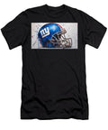 3 New York Giants Football Helmet Kevin Walker and Pixel Reverie T-Shirt