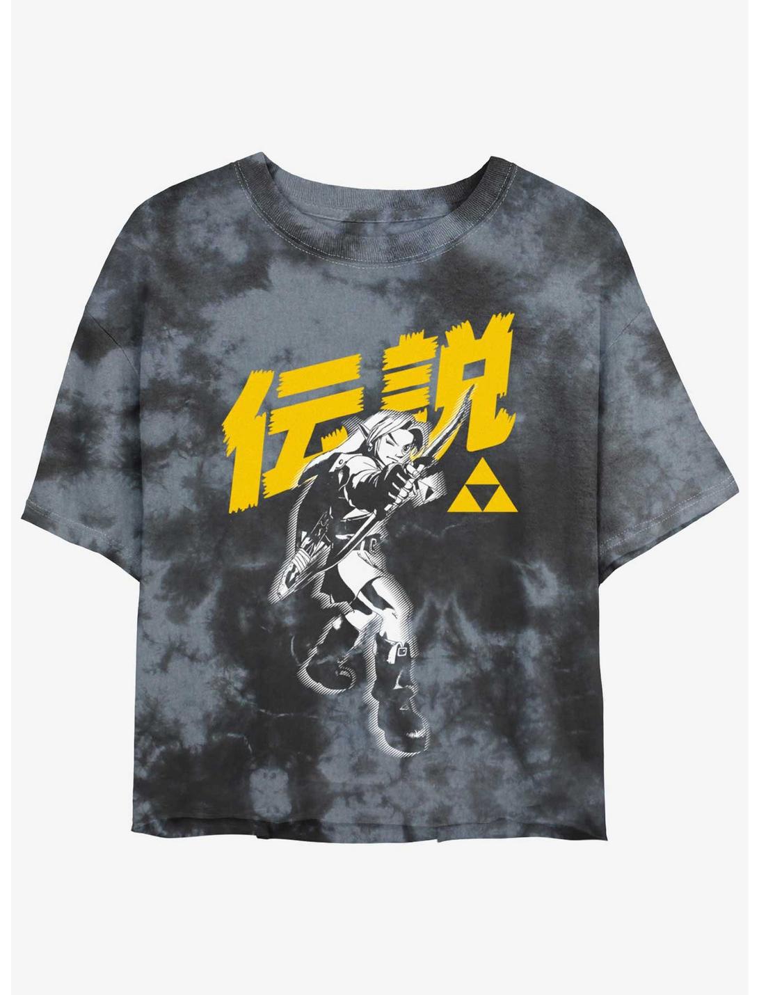 The Legend of Zelda Bow Legend Tie-Dye Girls Crop T-Shirt