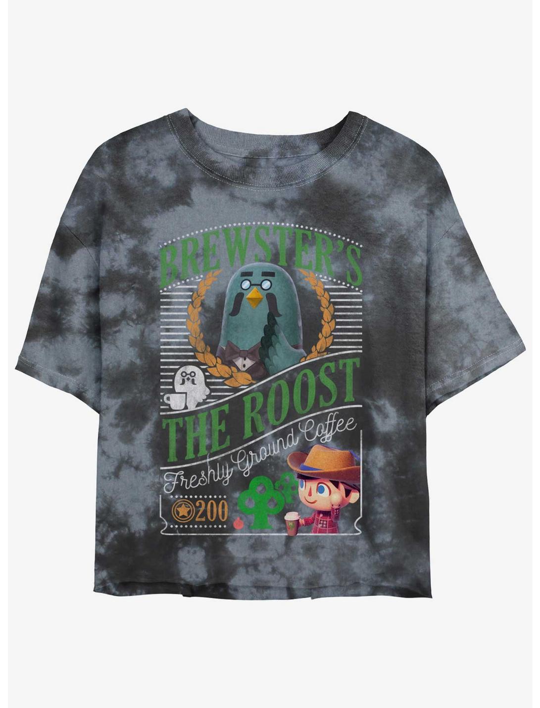 Animal Crossing Brewsters Cafe Tie-Dye Girls Crop T-Shirt